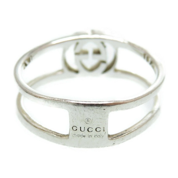 interlocking g thin open band gucci ring